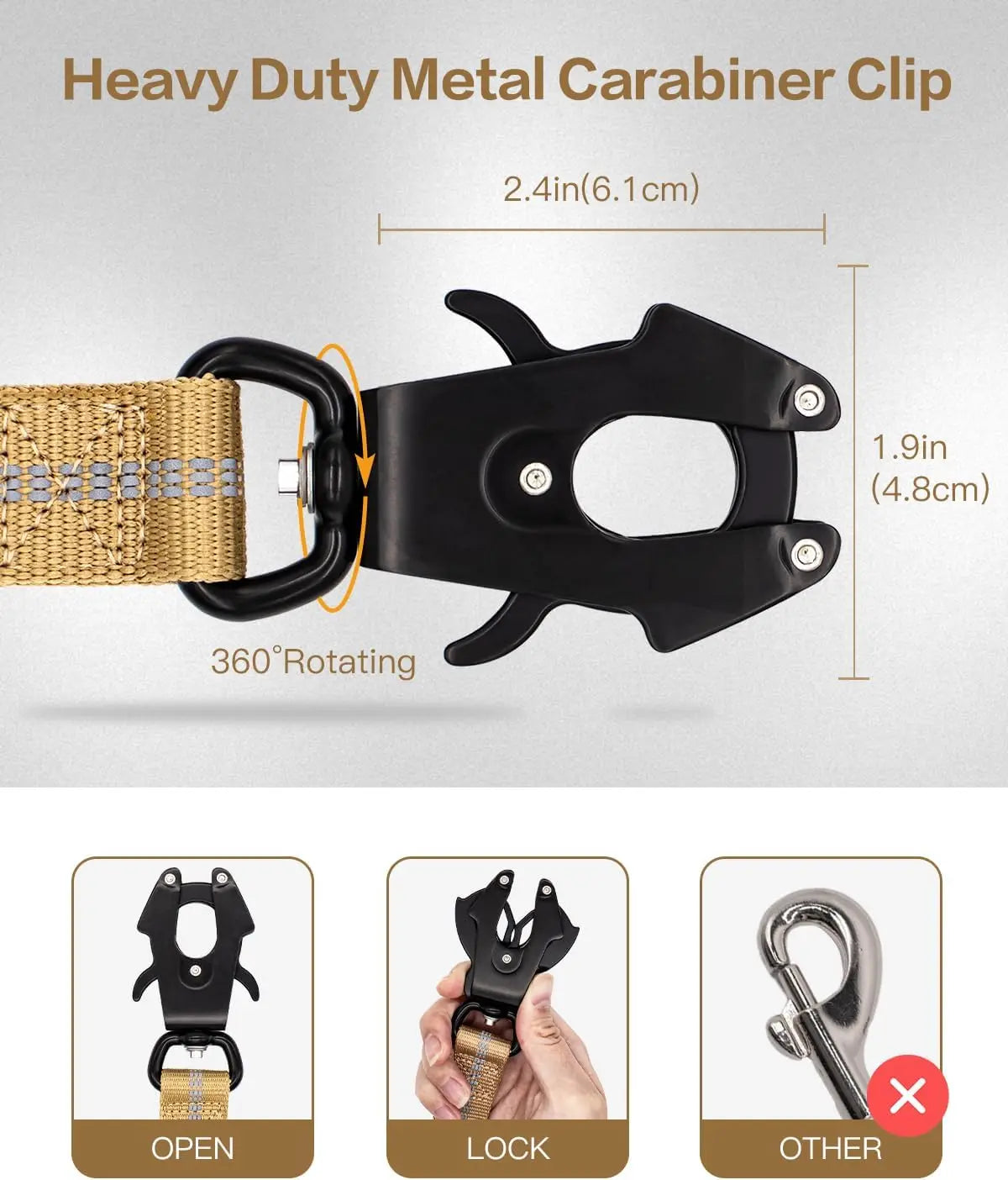 Reflective Shock Absorbing Pet Leashes